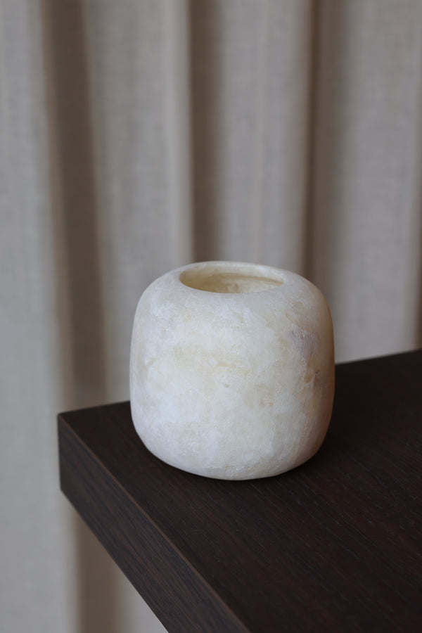 Alabaster Kaarshouder Curra Wit