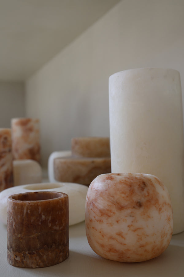 Alabaster Kaarshouder Curra Wit