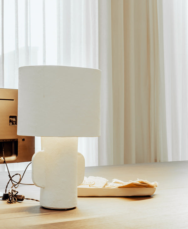 Tafellamp Earth - Wit - papier maché - Serax