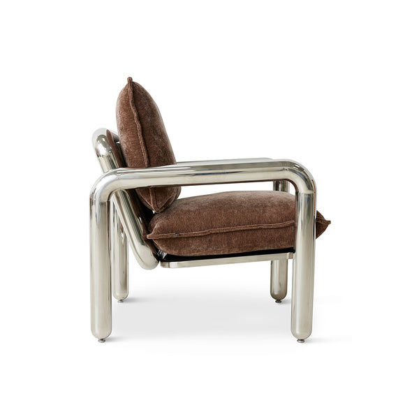 Chrome Lounge Armchair - HK Living
