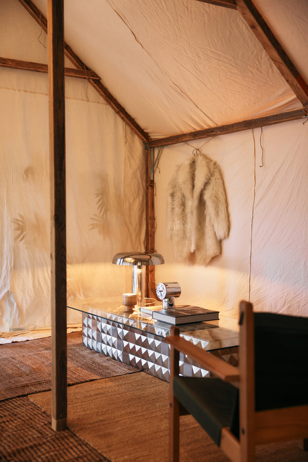 Mushroom table lamp - Chrome - HK Living