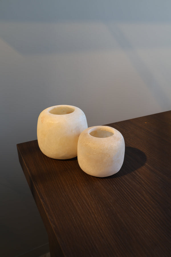 Alabaster Kaarshouder Curra Wit