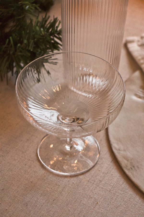 Champagneglas Inku Geribbeld (per 4) - Serax