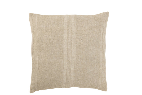 Cushion Stripes Linen Beige Square (45x45)