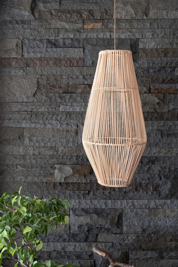 The Afrodisiac Pendant M - Natural - Rattan - Bazar Bizar