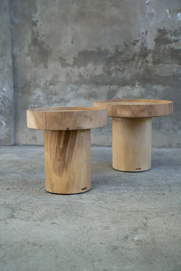 The Chimborazo Side Table - Natural - Suar Wood - Bazar Bizar