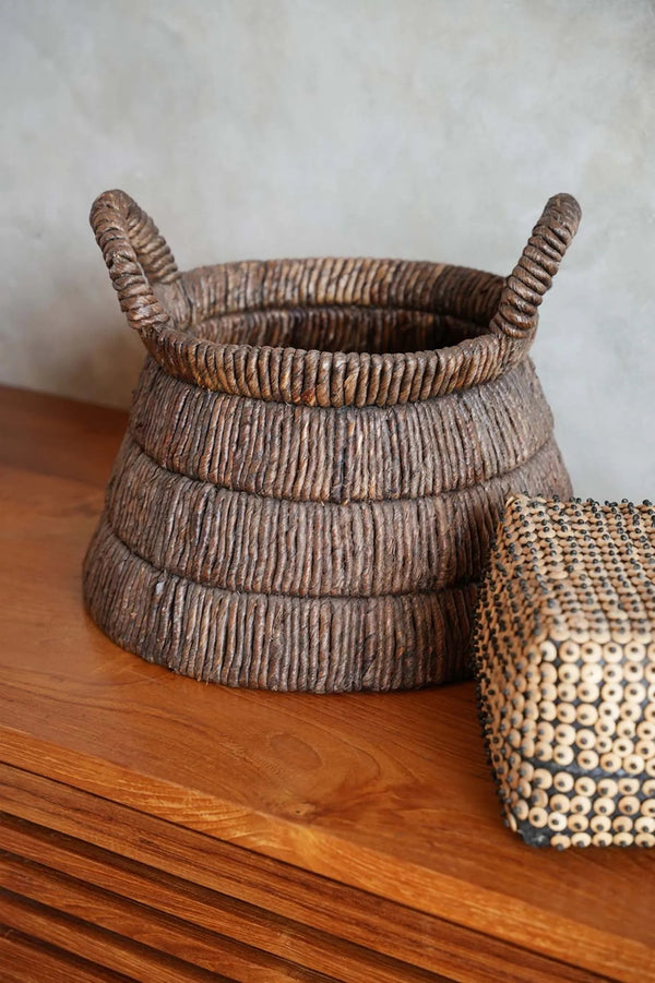 The Chisomo Basket - naturel - Banana Leaf - Bazar Bizar