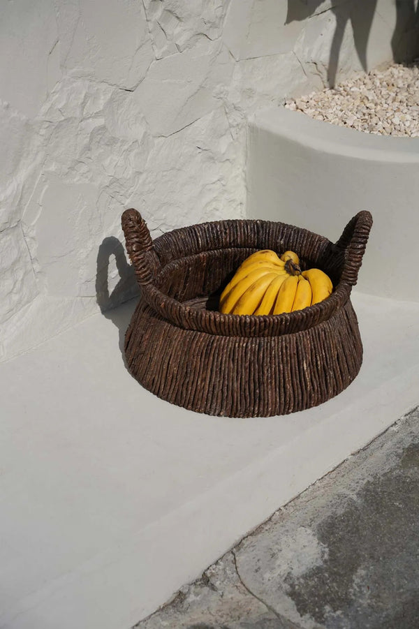 The Chizara Basket - Natural - Banana Leaf - Bazar Bizar