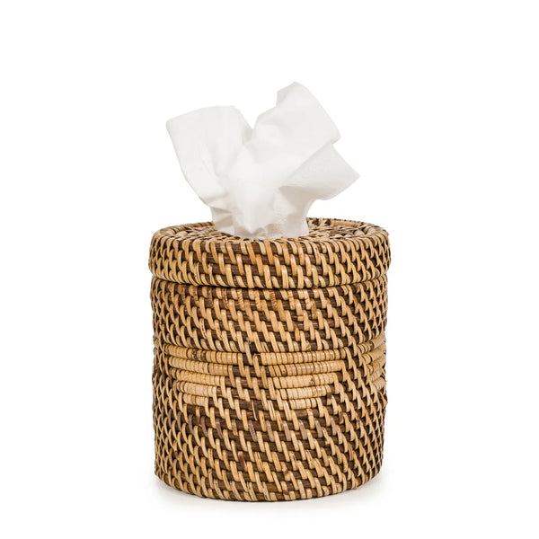 The Colonial Tissue Box - Natural Brown - Rotan - Bazar Bizar