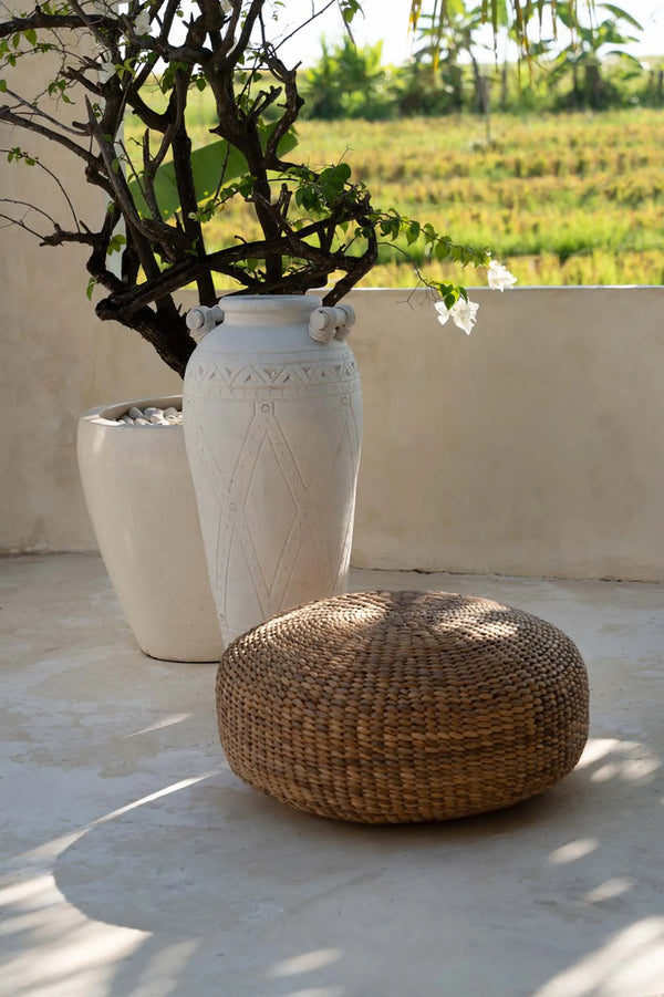 The Hyacinth Pouffe M - Natural - water Hyacinth - Bazar Bizar