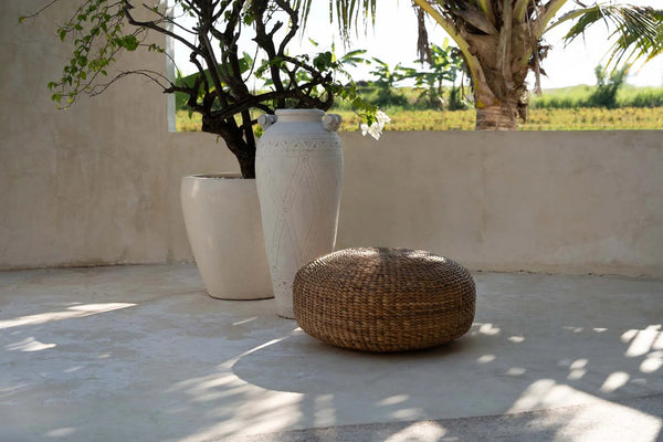 The Hyacinth Pouffe M - Natural - water Hyacinth - Bazar Bizar