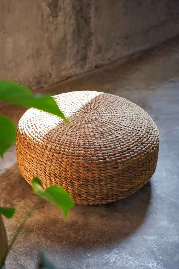 The Hyacinth Pouffe M - Natural - water Hyacinth - Bazar Bizar