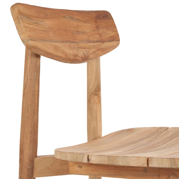 The Matita Dining Chair (Outdoor) - Natural - teak - Bazar Bizar