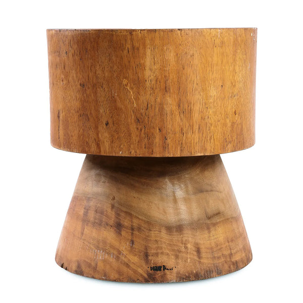 The Mitcha Stool - Natural - Suar Wood - Bazar Bizar