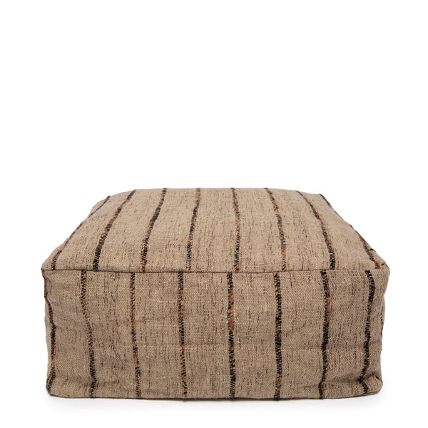 The Oh My Gee Pouffe - Beige Black - soft cotton - Bazar Bizar