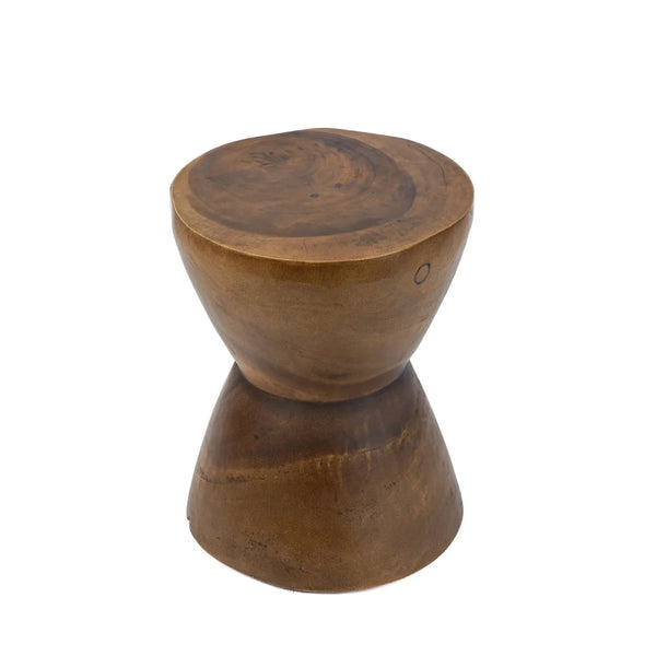 The Pacha Mama Stool - Natural - Suar Wood - Bazar Bizar