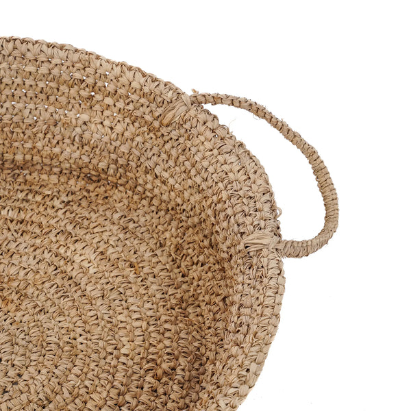 The Raffia Basket Trays - Natural - L