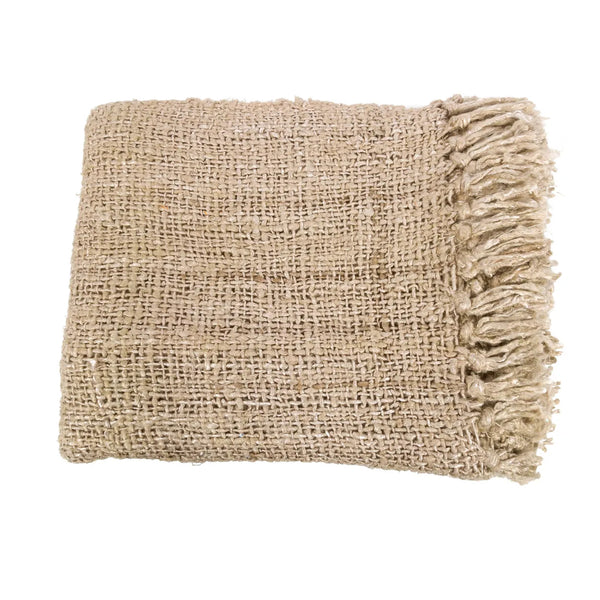 The s'il vous Plaid - Beige - soft cotton - Bazar Bizar - 170cm x 130cm