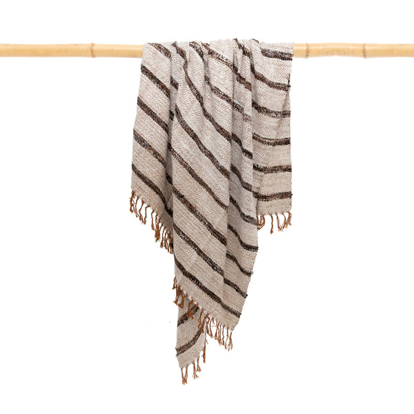 The s'il vous Plaid - Bohemian White - Soft Cotton - Bazar Bizar - 170cm x 130cm