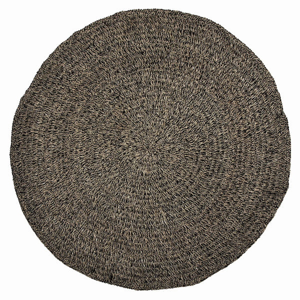 The Seagrass Carpet - Natural Black - seagrass - Bazar Bizar - Ø200cm