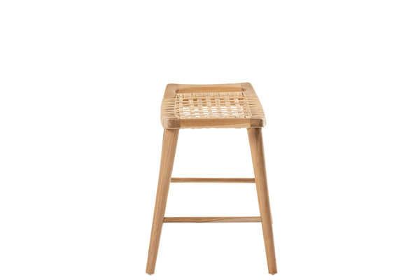 Stool Alis - Natural - Teak Wood - J-Line