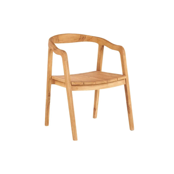 The Nihi Oka Dining Chair (Outdoor) - Natural - Teak - Bazar Bizar