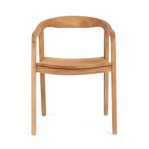 The Nihi Oka Dining Chair (Outdoor) - Natural - Teak - Bazar Bizar