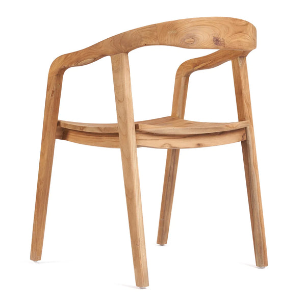 The Nihi Oka Dining Chair (Outdoor) - Natural - Teak - Bazar Bizar